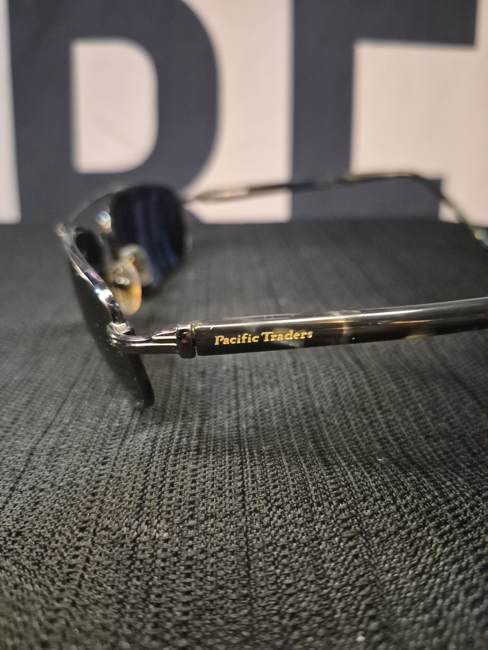 Men’s Tortoiseshell Sunglasses with Blue Lenses